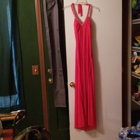 Halter backless prom gown - Picture 1 of 3